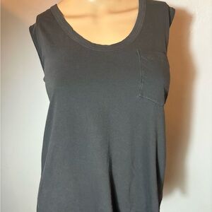 Standard James Perse Women's Sleeveless Gray T-shirt Large